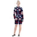 Space Galaxy Pattern Button Long Sleeve Dress View2