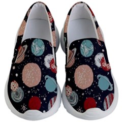 Space Galaxy Pattern Kids  Lightweight Slip Ons by Vaneshart