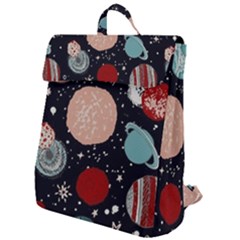 Space Galaxy Pattern Flap Top Backpack by Vaneshart