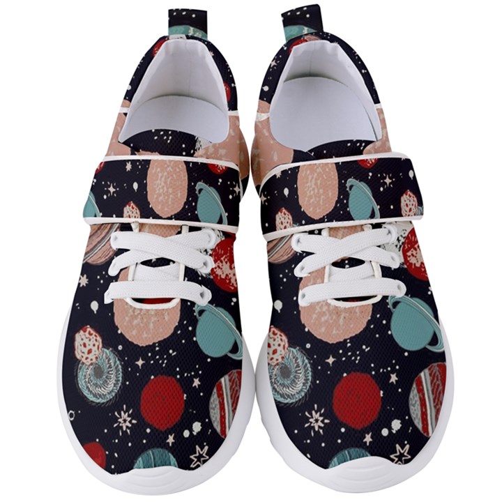 Space Galaxy Pattern Women s Velcro Strap Shoes