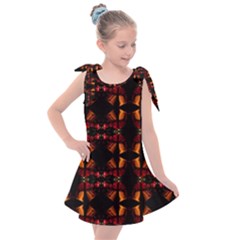 Christmas Bells Background Kids  Tie Up Tunic Dress by Vaneshart