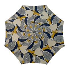 Blue And Ochre Golf Umbrellas by Vaneshart