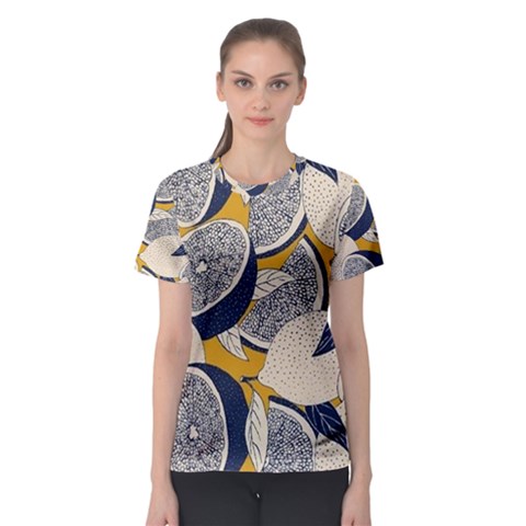 Blue And Ochre Women s Sport Mesh Tee by Vaneshart