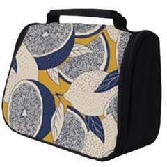 Blue And Ochre Full Print Travel Pouch (big) by Vaneshart