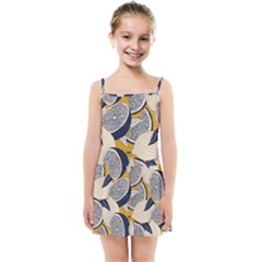 Blue And Ochre Kids  Summer Sun Dress by Vaneshart