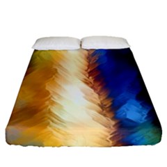 Abstract Paint Smears Fitted Sheet (queen Size) by Vaneshart