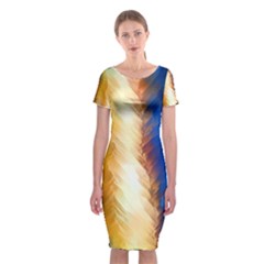 Abstract Paint Smears Classic Short Sleeve Midi Dress by Vaneshart