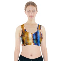 Abstract Paint Smears Sports Bra With Pocket by Vaneshart