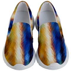 Abstract Paint Smears Kids  Lightweight Slip Ons by Vaneshart