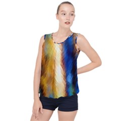 Abstract Paint Smears Bubble Hem Chiffon Tank Top by Vaneshart