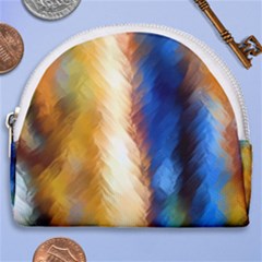 Abstract Paint Smears Horseshoe Style Canvas Pouch by Vaneshart