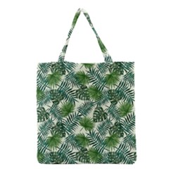 Leaves Tropical Wallpaper Foliage Grocery Tote Bag by Vaneshart