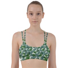 Leaves Tropical Wallpaper Foliage Line Them Up Sports Bra by Vaneshart