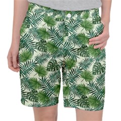 Leaves Tropical Wallpaper Foliage Pocket Shorts by Vaneshart