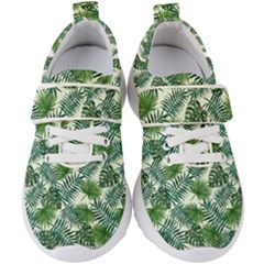 Leaves Tropical Wallpaper Foliage Kids  Velcro Strap Shoes by Vaneshart