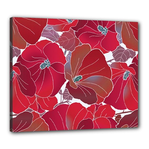 Floral Pattern Background Canvas 24  X 20  (stretched) by Vaneshart