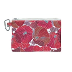 Floral Pattern Background Canvas Cosmetic Bag (medium) by Vaneshart