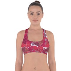 Floral Pattern Background Cross Back Hipster Bikini Top 