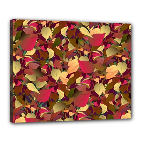 Floral Pattern Design Canvas 20  X 16  (stretched) by Vaneshart