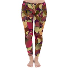 Floral Pattern Design Classic Winter Leggings by Vaneshart