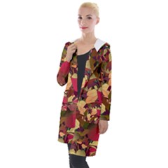 Floral Pattern Design Hooded Pocket Cardigan by Vaneshart