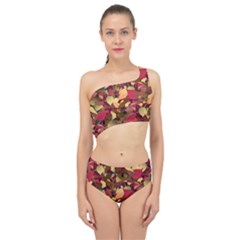 Floral Pattern Design Spliced Up Two Piece Swimsuit by Vaneshart