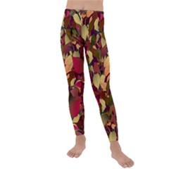 Floral Pattern Design Kids  Lightweight Velour Leggings by Vaneshart