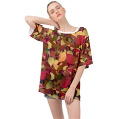 Floral Pattern Design Oversized Chiffon Top