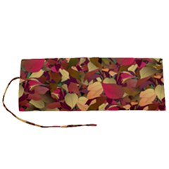 Floral Pattern Design Roll Up Canvas Pencil Holder (s)