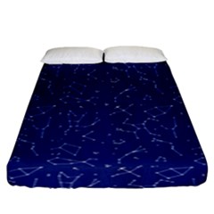 Constellations Pattern Fitted Sheet (king Size) by Vaneshart