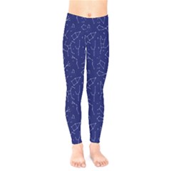 Constellations Pattern Kids  Leggings by Vaneshart