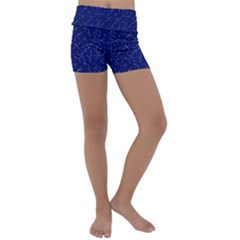 Constellations Pattern Kids  Lightweight Velour Yoga Shorts by Vaneshart