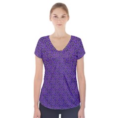 Iris Retrowheel Short Sleeve Front Detail Top by Vaneshart