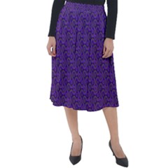 Iris Retrowheel Classic Velour Midi Skirt  by Vaneshart