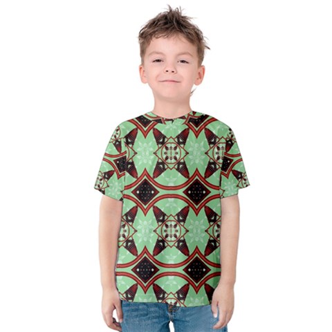 Christmas Pattern Kids  Cotton Tee by Vaneshart