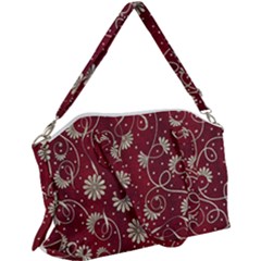 Floral Pattern Background Canvas Crossbody Bag