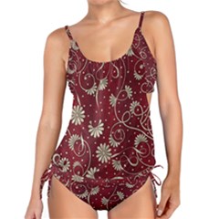 Floral Pattern Background Tankini Set by Vaneshart