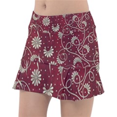 Floral Pattern Background Tennis Skirt by Vaneshart