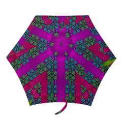 Flowers In A Rainbow Liana Forest Festive Mini Folding Umbrellas by pepitasart