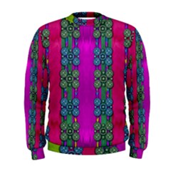 Flowers In A Rainbow Liana Forest Festive Men s Sweatshirt by pepitasart