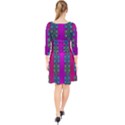 Flowers In A Rainbow Liana Forest Festive Quarter Sleeve Front Wrap Dress View2