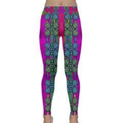 Flowers In A Rainbow Liana Forest Festive Classic Yoga Leggings by pepitasart