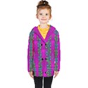 Flowers In A Rainbow Liana Forest Festive Kids  Double Breasted Button Coat View1