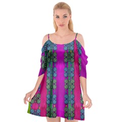 Flowers In A Rainbow Liana Forest Festive Cutout Spaghetti Strap Chiffon Dress by pepitasart