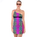 Flowers In A Rainbow Liana Forest Festive One Soulder Bodycon Dress View1