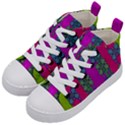 Flowers In A Rainbow Liana Forest Festive Kids  Mid-Top Canvas Sneakers View2