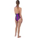 Flowers In A Rainbow Liana Forest Festive Plunge Cut Halter Swimsuit View2