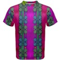 Flowers In A Rainbow Liana Forest Festive Men s Cotton Tee View1