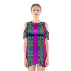 Flowers In A Rainbow Liana Forest Festive Shoulder Cutout One Piece Dress by pepitasart