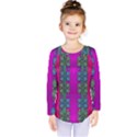 Flowers In A Rainbow Liana Forest Festive Kids  Long Sleeve Tee View1